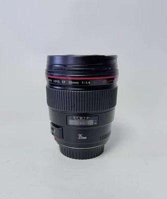 Canon EF 35mm f/1.4L USM Lens Good + Condition W/Caps! - Image 1 of 4