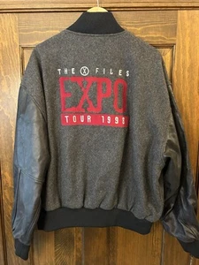 The X Files Expo Tour 1998 Jacket Size Large Wool Leather - Picture 1 of 4