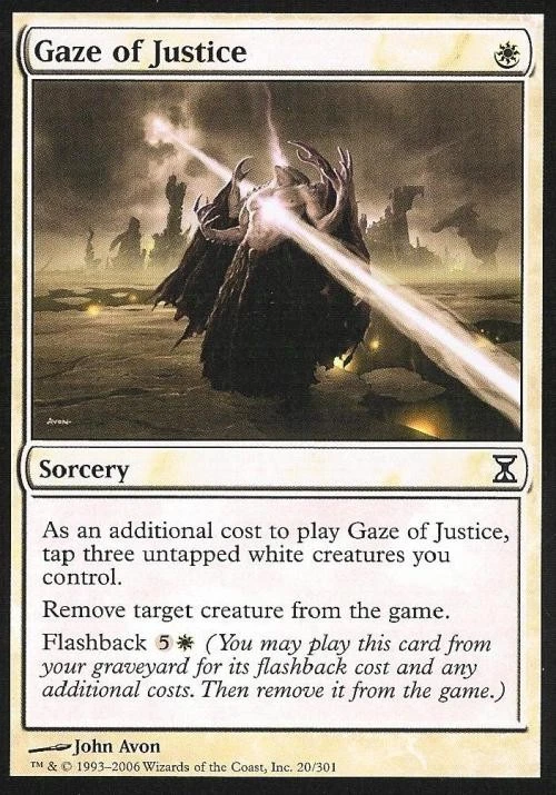 Gaze of Justice -Foil Medium Play MTG Time Spiral - Image 1 of 1