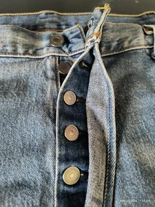 Levi Strauss 501 Button Front W40 X L34 Stonewashed Jeans  - Picture 1 of 6