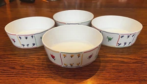Rare Set of Four Block Spal Spring Fields Cereal Bowls Flowers Vintage - Picture 1 of 5