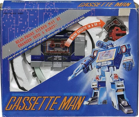 Shiantai CASSETTE MAN, Soundwave Transformers Microman KO, Vintage 1984, MIB!! Cover