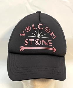 Volcom Stone trucker mesh hat 6 1/2" snap back black - Picture 1 of 7