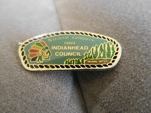 DQ SCOUT BSA 1989 NATIONAL JAMBOREE INDIANHEAD COUNCIL JSP HAT PIN MERGED MN WI - Picture 1 of 3