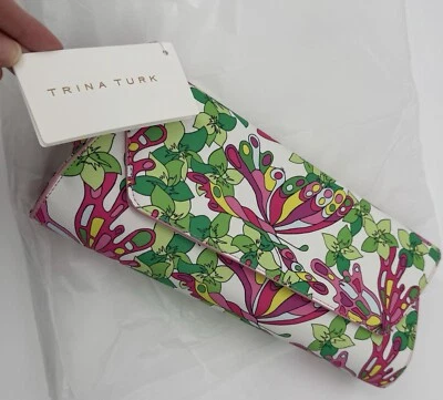 NWT Trina Turk Butterfly Printed Tote Clutch Purse Floral Multicolor Designer - Image 1 of 4