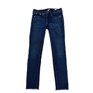 Rag & Bone Womens Sz 25 Ankle Skinny Denim Jeans Raw Hem - Picture 1 of 12