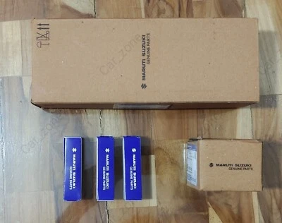 OEM SUZUKI CELERIO 1.0 PETROL 2014-2021 SERVICE KIT OIL AIR FILTER SPARK PLUGS - image 1 of 4
