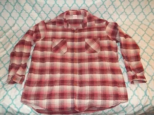 Vtg JC PENNEY'S BIG MAC 2 POCKET PLAID 100% COTTON FLANNEL SHIRT Fits XXL - Picture 1 of 8