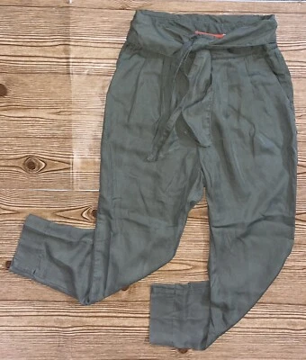 Cartonnier By Anthropologie Womens Kingsley Belted Olive Pants 2 - Image 1 of 4