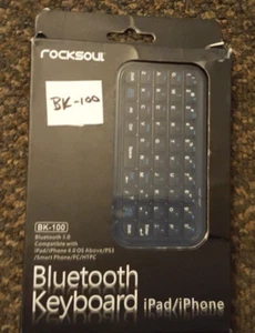 Rocksoul Bluetooth Keyboard BK-100 for iPad & iPhone BK-10003BB - Picture 1 of 1