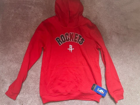 HOUSTON ROCKETS NBA HOODED SWEATSHIRT YOUTH LARGE BRAND NEW WITH TAGS Cover