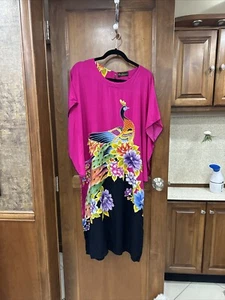 Vintage Puri Kencana Batik Halus Floral Dress Retro Gown, one size - Picture 1 of 5