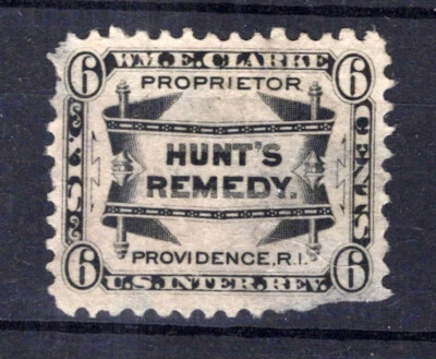 US Revenue Medicine Stamp RS57d FVF Wm. E. Clarke, watermarked ZAYIX 1224MAR005 - Image 1 of 2