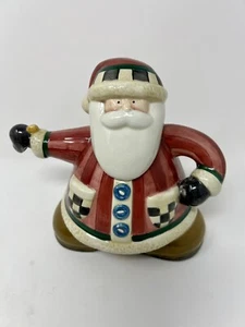 Debbie Mumm Santa Claus Christmas Tea Pot Short & Stout Sakura China - Picture 1 of 9