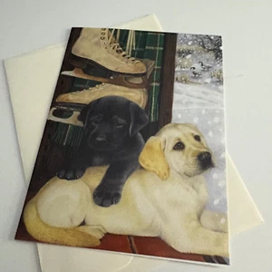Puppies Season's Greetings! Card With Envelope National Humane Education Society - Picture 1 of 3