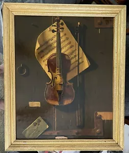 1956 Print “The Old Refrain” by William Michael Harnett - Picture 1 of 8
