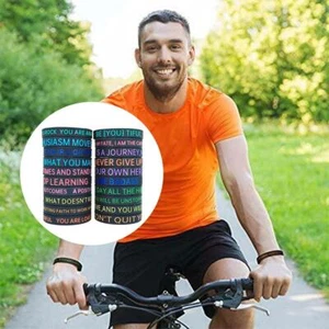 1/10/20Pcs Motivational Quote Rubber Wristbands Colored Silicone~, K3Y2 - Picture 1 of 11
