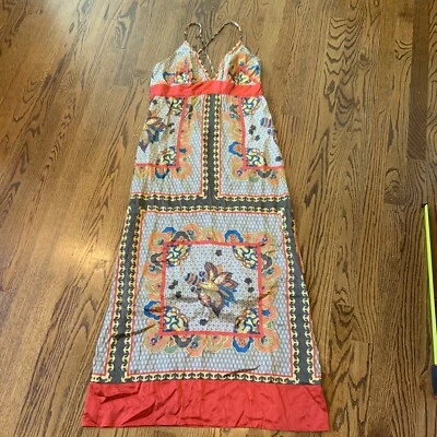 Maxi Vestido Babydoll De Colección Años 90 Y2K Seda Capricho Artístico Hada Étnico S/M? Foto 1 de 4