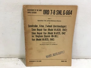 ORD 7-8 SNL G-664. Semitrailer, 6-ton, Models W-8120, W-8125, HD-30, W-8125.1952 - Imagen 1 de 5