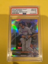 2017 Bowman Chrome Draft Pete Alonso Refractor Card PSA 10