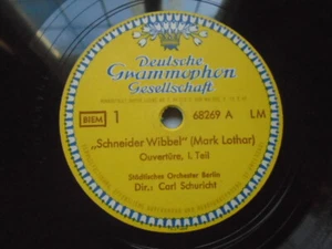 CARL SCHURICHT SCHNEIDER WIBBEL OVERTURE Mark Lothar DGG 68269 E+ - Picture 1 of 2