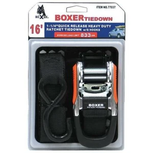 Boxer 1-1/4” x 16’ Schnellspanner HD Spezialeinsätze Festzurren mit S Haken 2500 Pfund - Bild 1 von 4