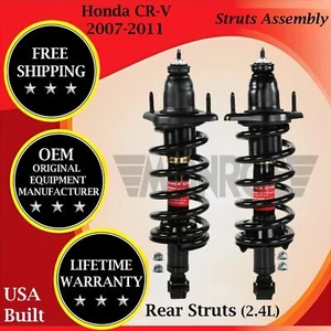 Monroe Genuine OEM Rear Struts For 2007-2011 Honda CR-V 2.4L Lifetime Warranty - Picture 1 of 7