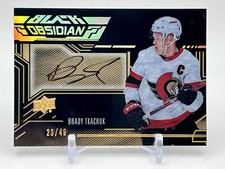 2022-23 SPX Black Obsidian BRADY TKACHUK Hard Signed Auto /49 Ottawa Senators