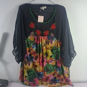 Black Floral Dress - Picture 1 of 4
