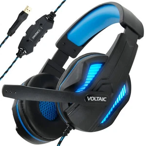 Computer Gaming Headset w/ Microphone by ENHANCE - 7.1 Surround Sound & LED - Picture 1 of 9