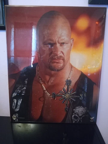 Vintage WWF Stone Cold Steve Austin Clock Tested & Working Cover