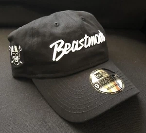 New Era Raiders Marshawn Lynch Beastmode Script Men's Black Adjustable Dad Hat - Picture 1 of 7