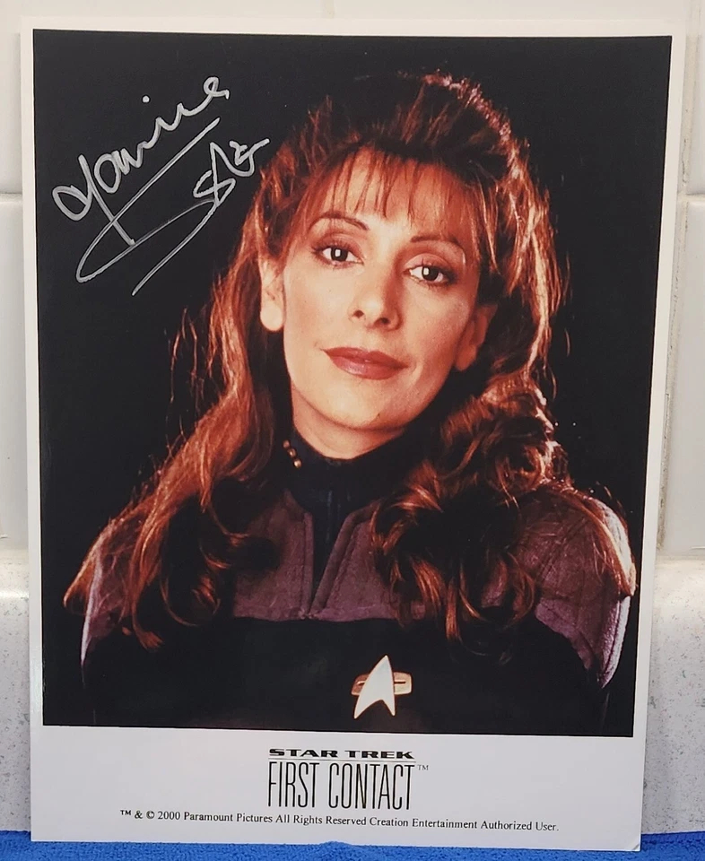 Star Trek The Next Generation Deanna Troi 8x10 Photo Marina Sirtis SIGNED 2000 - Image 1 of 1