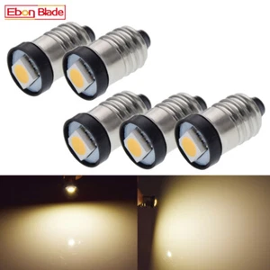5Pcs E10 MES Screw 5050 LED 3V Warm White Light Bulb Lamp for Torch Bike Bicycle - Picture 1 of 7