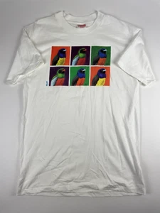 Keith Hansen 90s Graphic T-Shirt Herren Large weiß Art Birds Vintage Tee - Bild 1 von 6
