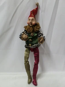 Figura de peluche posable Mark Roberts Fairies Arlequín Elfo Bufón Mediano 15" muñeca - Imagen 1 de 15