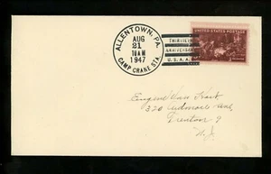 US Postal History States Related USAAC Army Ambulance Service 1947 Allentown PA - Picture 1 of 2