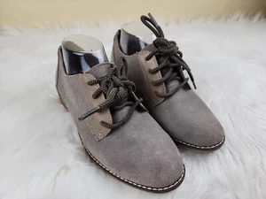 DV by DOLCE VITA Taupe Lace-Up Suede Oxford Loafer Shoes 8.5 - Picture 1 of 6
