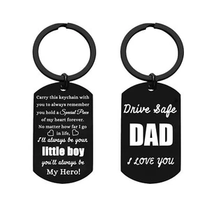 Drive Safe Dad Keychain Father's Day Gift Dad Gift from Daughter Son Christma... - Picture 1 of 3