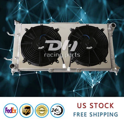 Radiador de aluminio DPI1839 3 filas + cubierta + ventilador para Subaru Legacy 1995-1999 2,2 L H4 Foto 1 de 4