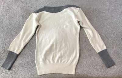 Женский свитер PattyBoutik цвета слоновой кости серый с длинным рукавом размер XL - Изображение 1 из 4