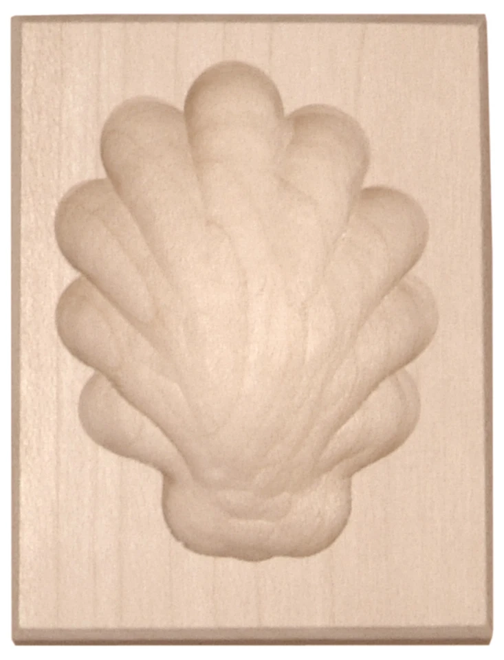 Gebäckform Backform Plätzchenform Muschel - Bärentatze 6,3 x 5 cm aus Ahornholz - Bild 1 von 1