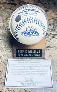 Bernie Williams New York Yankees Autographed Signed 1998 All Star Baseball w/COA - Picture 1 of 6