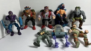 I988 & 1992 Teenage Mutant Ninja Turtles 8 Figures Krang Bebop Rocksteady Cool! - Picture 1 of 24