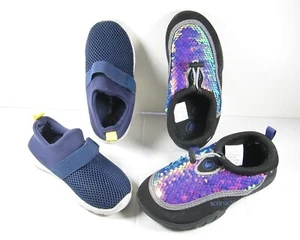 2 Pairs Sequins BODY GLOVE Kids Water Shoes Size 12 plus CAT & JACK Size 9 - Picture 1 of 12