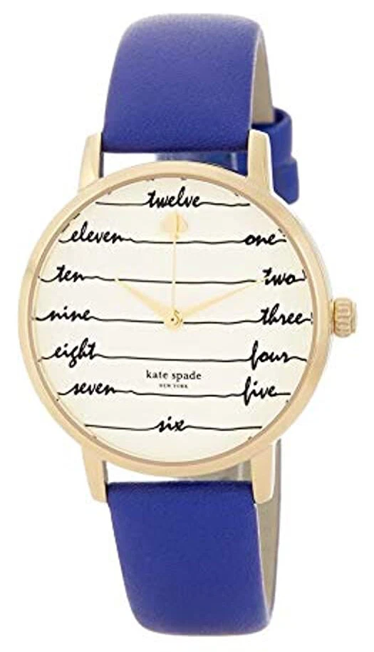 Kate Spade Metro Three-hand Cobalt Blue Leather Ladies Watch KSW9020