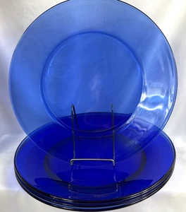 Cobalt Blue 13" Round Platter/Serving Plate~~Set of 4 - Picture 1 of 4