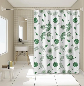 Shower Curtain Liner with 12 Plastic Hooks, 72X72 Inch Plastic Shower Curtain Li - Picture 1 of 12