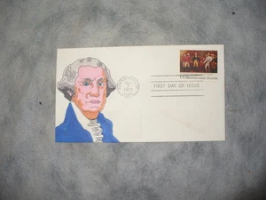 FDC Ersttagsbrief US Bicentennial 13 Cent George Washington Cachet Add-on - Bild 1 von 2