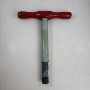 Vintage Taylor Tot Blue Metal Stroller Replacement Part (Wooden Handle) - Picture 1 of 2